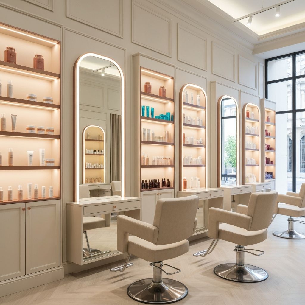 Intérieur du salon de coiffure Cléopâtre à Hussein Dey Alger